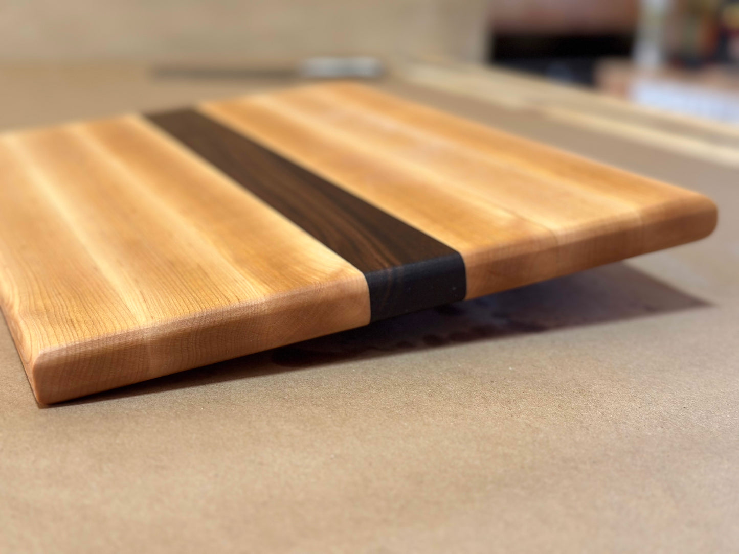Cutting Board - Cherry with Walnut Strip (7/8 x 12 1/4 x 16 1/4)