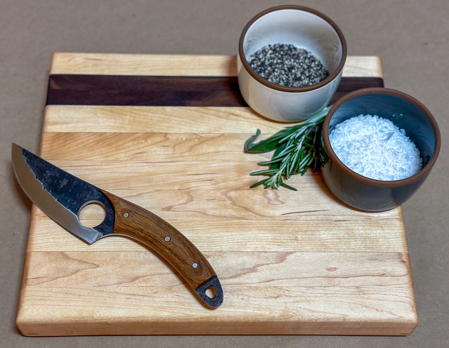 Cutting Board - Maple with Walnut Stripe (1 3/4 x 10 3/4 x 12 3/4)