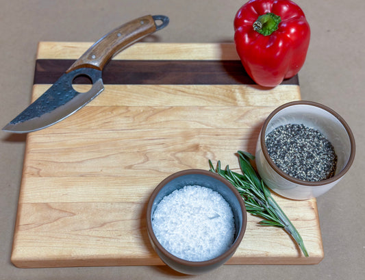 Cutting Board - Maple with Walnut Stripe (1 3/4 x 10 3/4 x 12 3/4)
