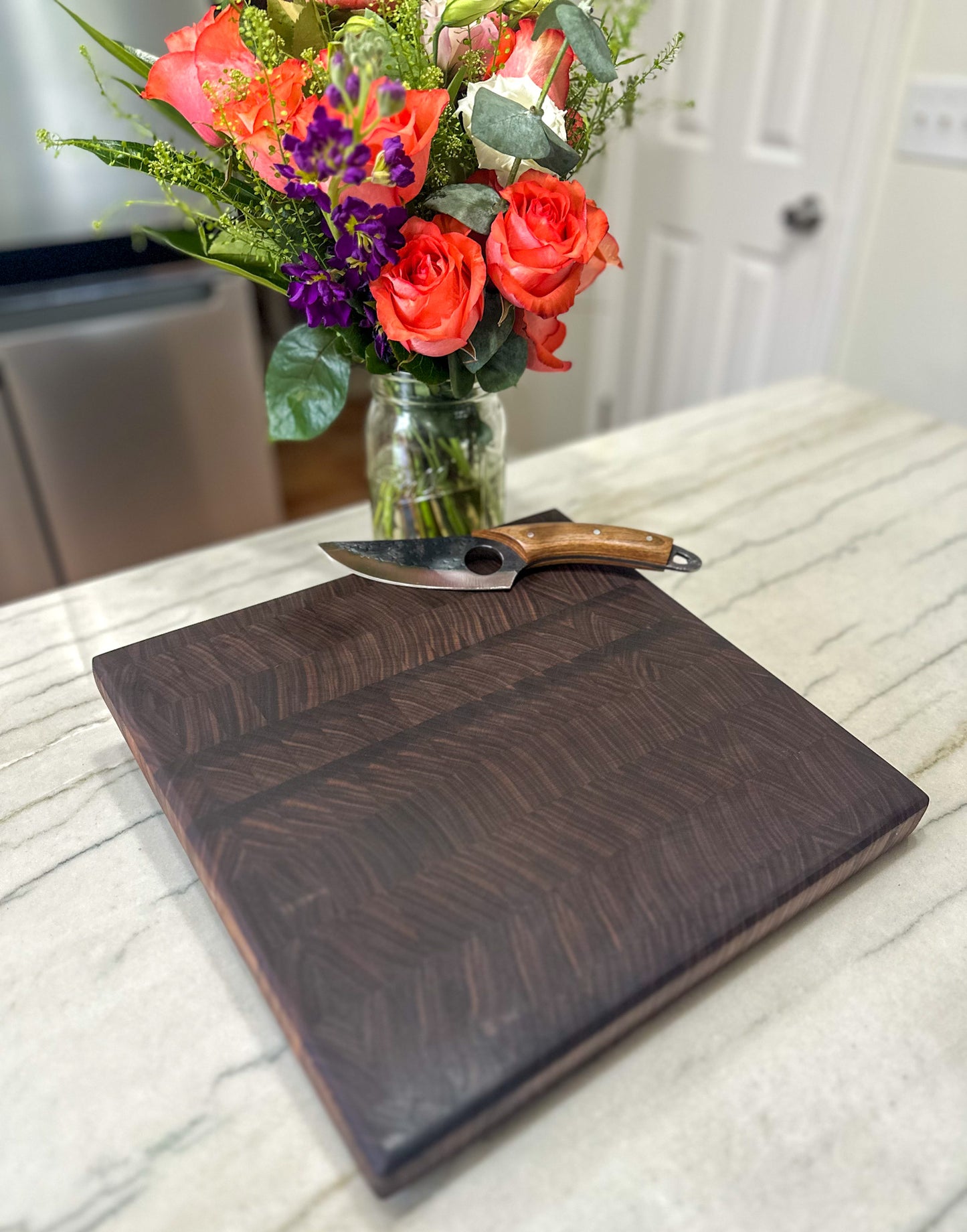 End Grain Walnut Cutting Board